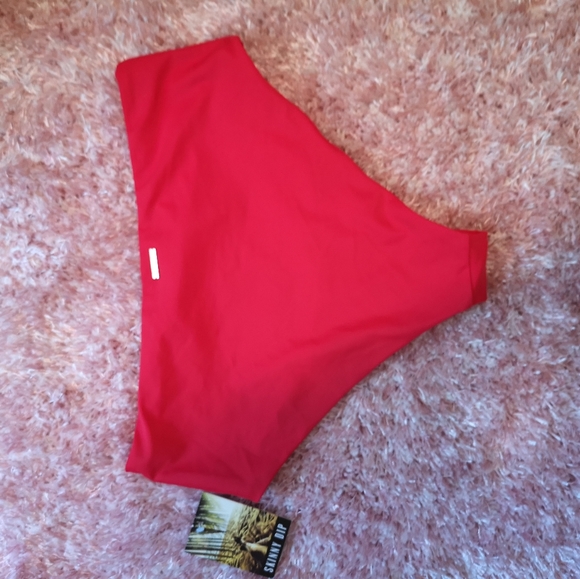 NWT High Waist Red Bikini Bottom - Picture 2 of 5